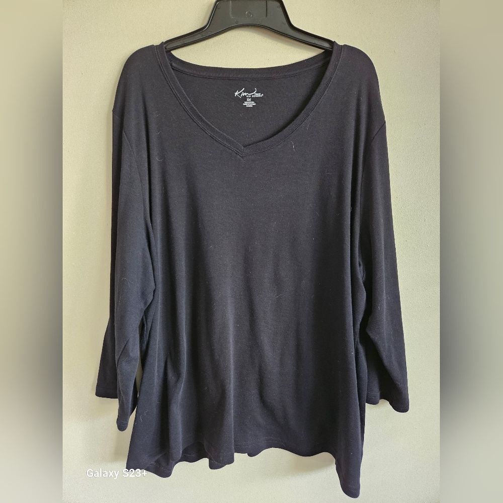 Kim Rodgers Black Long Sleeve Knit Top Size 3X - Picture 2 of 11
